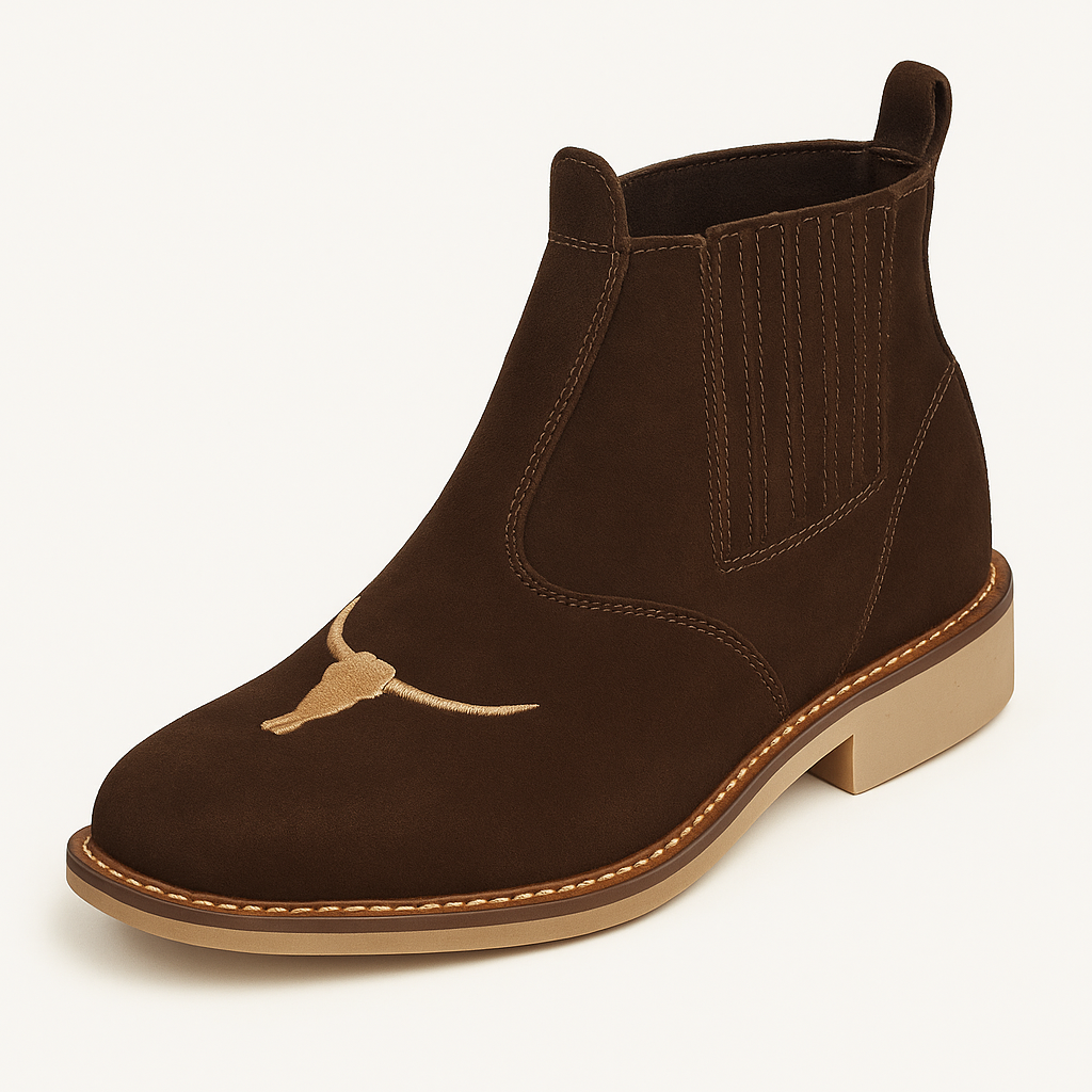 Botina Texas Nobuck Café (Cabeça de Boi)